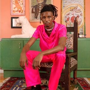 Mia Vesper Hot Pink Bowling Shirt